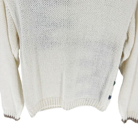 Essex Junction Vintage Sweater Womens M 80s Cottagecore Grandmacore Shoulder Pad - Picture 11 of 14